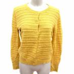キャスキッドソン Cath Kidston カーディガン ニット 長袖 ウール M 黄色 イエロー /YK レディース
