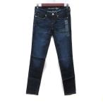 ショッピングアメリカンイーグル 未使用品 アメリカンイーグル AMERICAN EAGLE スキニーパンツ デニム ジーンズ ダメージ加工 0 XS 紺 ネイビー /YI ●RY レディース