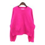 ショッピングzara ザラ ZARA ニット セーター 長袖 M 蛍光ピンク ネオンピンク /MS レディース
