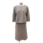 duklaseDoCLASSE выставить вязаный длинный рукав юбка-трапеция flair длинный M бежевый /MS женский 