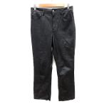 ショッピングzara ザラ ZARA フェイクレザーパンツ スリム スキニー 裏起毛 38 M 黒 ブラック /AU レディース