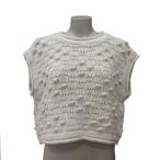 ショッピングzara ザラ ZARA ニットベストプルオーバー L 白 オフホワイト /MS レディース