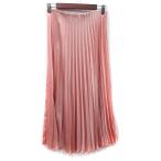 ザラ ZARA プリーツスカート ロング サーモンピンク /YI レディース