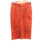 ザラ ZARA タイトスカート ミモレ ロング M 茶 ブラウン /AU レディース