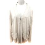 ショッピングzara ザラ ZARA カーディガン ニット 長袖 ジップアップ L ベージュ /RT レディース