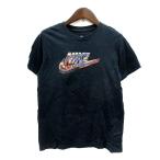 ナイキ NIKE カットソー Tシャツ クルーネック プリント 半袖 M 黒 ブラック /MN レディース