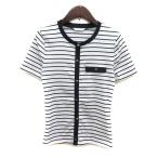 ショッピングzara ザラ ZARA カットソー ボーダー 半袖 S 白 ホワイト 黒 ブラック /MS レディース