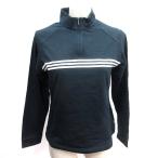  Adidas adidas CIMALITE Golf одежда cut and sewn футболка половина Zip линия длинный рукав L чёрный черный /AU женский 