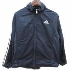  Adidas adidas спорт одежда спортивная куртка джерси Zip выше тень полоса длинный рукав 140cm темно-синий /YK *RY Kids 