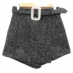  не использовался товар Lee nakchu-ruRiina couture брюки юбка-брюки ремень biju-F чёрный черный /YK женский 