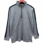  Alba Toro sALBATROSS Golf одежда рубашка-поло cut and sewn половина Zip линия длинный рукав LL серый /YK мужской 