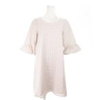  Majestic Legon MAJESTIC LEGON One-piece Mini 7 минут рукав flair рукав задний лента гонки выше серебристый жевательная резинка проверка M фиолетовый 