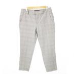 ザラウーマン ZARA WOMAN パンツ スラックス クロップド サブリナ ストレッチ スリット チェック 38 グレー /CK24 レディース