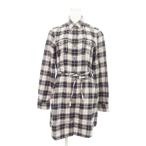  East Boy EAST BOY Girl by EAST BOY One-piece рубашка Mini длинный рукав фланель лента хлопок проверка общий рисунок 9 розовый /AH3