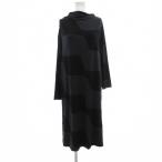 ショッピングマリメッコ マリメッコ marimekko カットワンピース ボトルネック 長袖 XS 紺 ネイビー 黒 ブラック /JS ■GY62 レディース