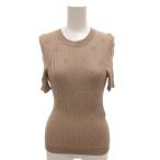 フェンディ FENDI ニット クルーネック 半袖 総柄 38 ピンク系 /FF ■GY62 レディース