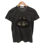 ショッピングプラダ プラダ PRADA Tシャツ カットソー L グレー 半袖 ラウンドネック スパンコール装飾 /FF ■GY62 レディース