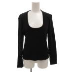 ショッピングロエベ ロエベ LOEWE ニットソー カットソー ウール M 黒 ブラック Uネック 長袖 /FF ■GY62 レディース