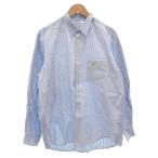 ショッピングCOMME コムデギャルソンシャツ COMME des GARCONS SHIRT シャツ カジュアル L 青 ブルー 白 ホワイト 長袖 ストライプ柄 チェック柄 /FF ■GY62