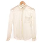 コムデギャルソンコムデギャルソン コムコム シャツ 長袖 胸ポケット ラウンドカット S 白 ホワイト /JS ■GY62 メンズ