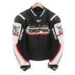 BERIK ベリック レーシングジャケット レザー 54 白 ホワイト ロゴプリント ラインデザイン ライナー BEK15709 /FF ■GY62 メンズ