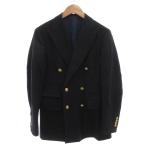 ビームスエフ BEAMS F テーラードジャケット ブレザー 紺ブレ 46 総裏地 ダブル 金ボタン 紺 ネイビー 秋冬 /AE ■GY62 メンズ
