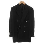 グッチ GUCCI テーラードジャケット 48 M 背抜き ダブル 黒 ブラック 春夏 /AE ■GY62 メンズ