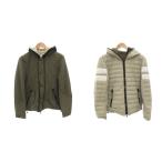 デュベティカ DUVETICA リバーシブル ダウンジャケット ブルゾン フルジップ 46 カーキ 黄緑 /FF ■GY62 メンズ