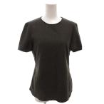 プラダ PRADA Tシャツ カットソー ビジュー 半袖 42 カーキ /FF ■GY62 レディース