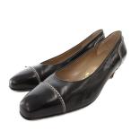 サルヴァトーレフェラガモ Salvatore Ferragamo パンプス ストレートチップ レザー 5 黒 ブラック /FF ■GY62 ジャンク品 レディース