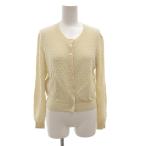 ミュウミュウ miumiu カーディガン ニット カシミヤ クルーネック 38 白 ホワイト /FF ■GY62 レディース