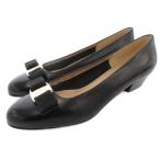 サルヴァトーレフェラガモ Salvatore Ferragamo パンプス シューズ ヴァラリボン レザー 7C 黒 ブラック /YJ ■GY62 レディース
