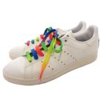 adidas by Stella McCartney スタンスミス スニーカー シューズ 星型パンチング 27.5 白 ホワイト マルチカラー /YJ ■GY62 メンズ