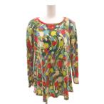 ショッピングスパンコール ミッソーニ MISSONI ニット カットソー 総柄 スパンコール 絹 シルク 長袖 42 マルチカラー /FF ■GY62 レディース