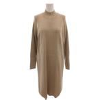 サルヴァトーレフェラガモ Salvatore Ferragamo ガンチーニ ニット ワンピース ハイネック ロング 長袖 S ベージュ /FF ■GY62 レディース