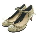 プラダ PRADA ストラップパンプス アンティーク加工 スタッズ 35 グレー /SS ■OS ■GY62 レディース