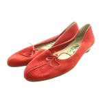サルヴァトーレフェラガモ Salvatore Ferragamo シェリー Cherie バレエシューズ スエード 36H 赤 レッド /SS ■OS ■GY62 レディース