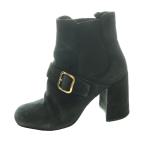 ショッピングPRADA プラダ PRADA スエード アンクルブーツ サイドゴア ショート 35 黒 ブラック /SS ■OS ■GY62 レディース