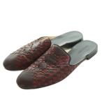 ショッピングbottega ボッテガヴェネタ BOTTEGA VENETA サンダル ミュール 38 25.0cm 赤 ボルドー /MI ■GY62 レディース