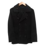  Yves Saint-Laurent YVES SAINT LAURENT бушлат двойной жакет шерсть YSL Logo вышивка чёрный черный /FF #GY62 мужской 