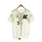  Descente DESCENTE Baseball рубашка форма копия M белый черный /ES #GY48 мужской 