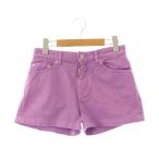 ショッピングディースクエアード 未使用品 ディースクエアード DSQUARED2 ショートパンツ ジッパーフライ 12Y パープル /DF ■GY53 キッズ