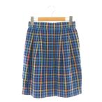 ショッピングイヴサンローラン イヴサンローラン YVES SAINT LAURENT ヴィンテージ タイトスカート チェックスカート ミニ S マルチカラー /DF ■GY53 レディース