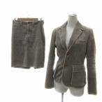  Ralph Lauren выставить tailored jacket одиночный кнопка узкая юбка колено длина вельвет 9 серый ju женский 