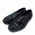  Tod's TOD'S Flat монета Loafer эмаль 36 23cm чёрный черный /SM8 #GY53 женский 
