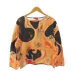 ショッピングシュプリーム シュプリーム SUPREME スウェット トレーナー 総柄 ロゴ M オレンジ ブラック マルチカラー /ES ■GY53 メンズ