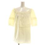 ショッピングMIUMIU ミュウミュウ miumiu ブラウス カットソー 五分袖 ボートネック 38 アイボリー /AT ■OS ■GY57 レディース