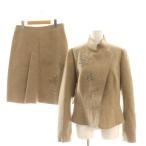  Anteprima ANTEPRIMA выставить воротник-стойка жакет A линия юбка колено длина 42 40 бежевый /DF #GY57 женский 