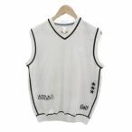  Adidas adidas одежда для гольфа вязаный лучший V шея L белый Logo /SY37 #GY58 мужской 