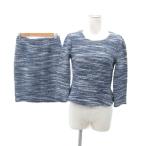  Anayi ANAYI выставить верх и низ pe слива cut and sewn 7 минут рукав узкая юбка колено длина твид 36 S темно-синий /SY42 #GY58 женский 